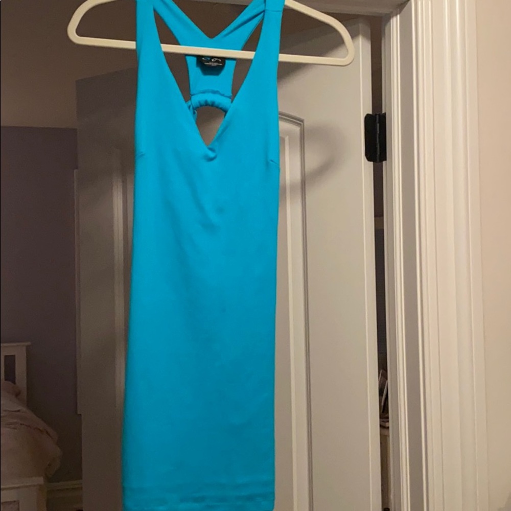 Blue mini dress